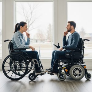 Wheelchair Manufacturers in Canada | Wheelchair Canada | Choosing Between a Manual and Power Wheelchair in Canada: A Practical 2026 Decision GuideWhisk_1ef590d64b934d9b3c242ac503f844d3dr