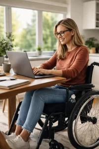 Wheelchair Manufacturers in Canada | Wheelchair Canada | How Wheelchair Users Can Maintain Independence in Daily Life in Canada: Practical Strategies for 2026Working in a bright kitchen space